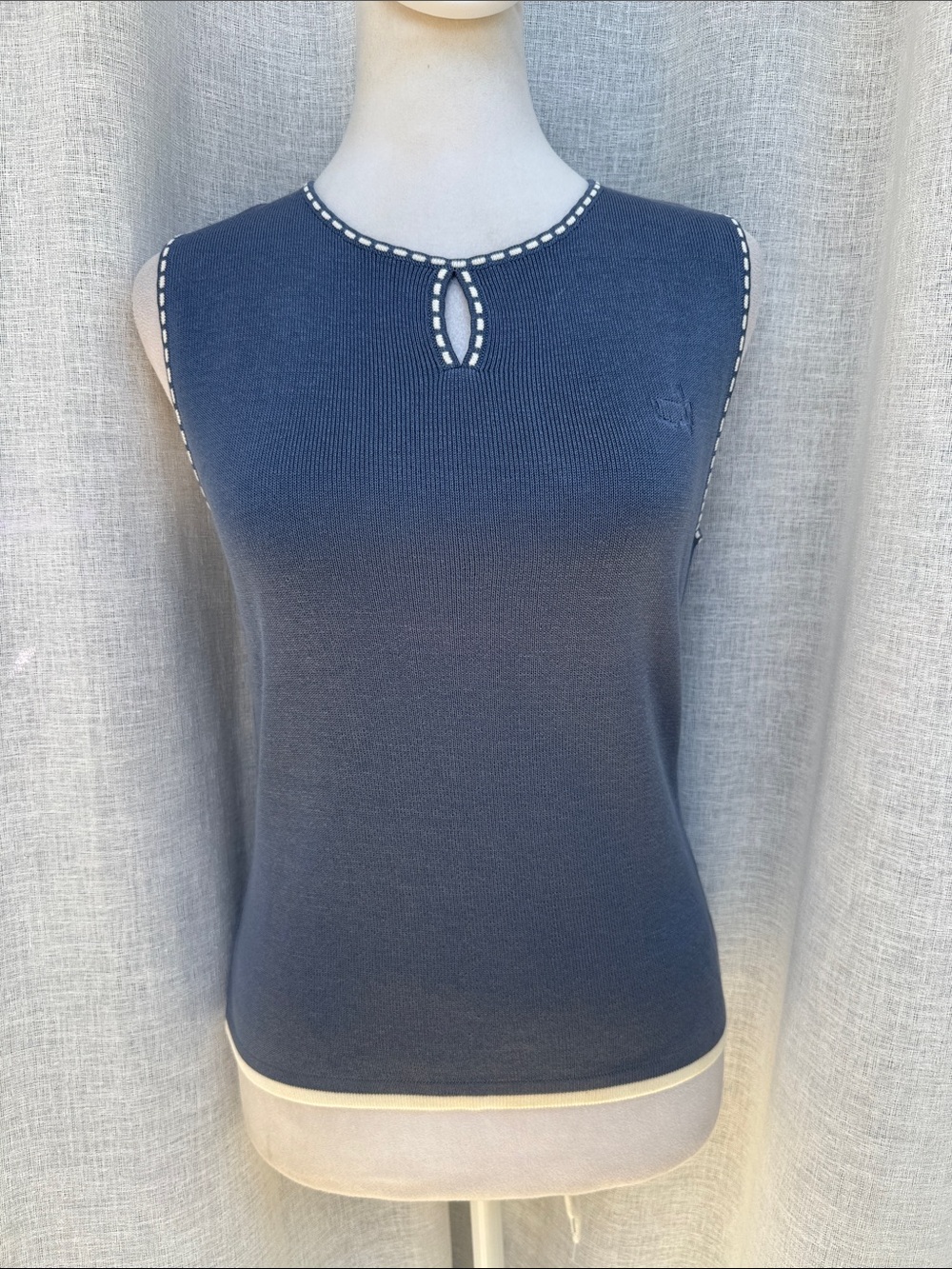 Fairway & Greene sleeveless golf sweater vest white stitch trim masters Augusta